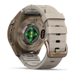 יבואן רשמי-שעון ספורט Garmin fēnix 9 Pro inReach | 43mm Titanium Autumn Gold with bone leather band and cream/French gray silicone band 010-04335-41H 2