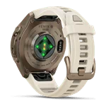 יבואן רשמי-שעון ספורט Garmin fēnix 9 Pro inReach 43mm Titanium Autumn Gold with Cream/French Gray Silicone band 010-04335-21H 2