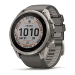יבואן רשמי-שעון ספורט Garmin fēnix 9 Pro inReach Solar 51mm Titanium with Pebble Gray/Silver Gray Silicone Band 010-04339-01H