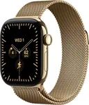 יבואן רשמי-שעון חכם Apple Watch Series 12 42mm Radiant Titanium Case with Radiant Milanese Loop GPS + Cellular