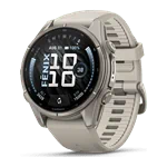 יבואן רשמי-שעון ספורט Garmin fēnix 9 43mm Titanium with Fog Gray Silicone Band 010-04761-01H