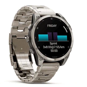 יבואן רשמי-שעון ספורט Garmin Fenix 8 Sapphire Titanium 47mm 010-02904-40H