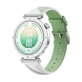 יבואן רשמי-שעון חכם Huawei Watch GT 7 41mm White and Green Composite Leather Strap Bluetooth גלובלי