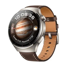 יבואן רשמי-שעון חכם Huawei Watch 4 Pro 47mm Titanium (MDS-AL00) Dark Brown Leather Strap Bluetooth