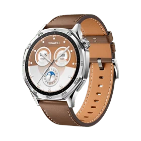 יבואן רשמי-שעון חכם HUAWEI WATCH GT 5 46mm (VLI-B19) Brown Composite Leather Strap