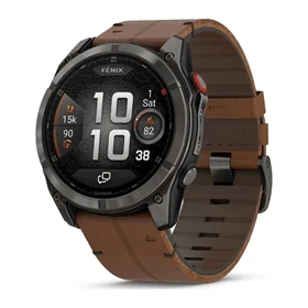 יבואן רשמי-שעון ספורט Garmin Fenix 8 Sapphire Carbon grey DLC titanium 51mm 010-03199-40H