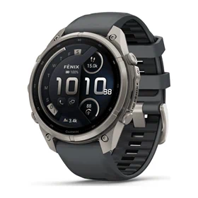 יבואן רשמי-שעון ספורט Garmin fēnix 9 Pro inReach 51mm Titanium with Graphite/Black Silicone band 010-04337-21H