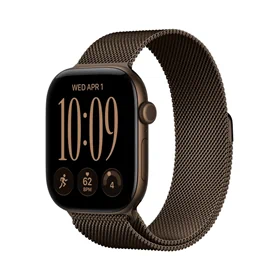 יבואן רשמי-שעון חכם Apple Watch Series 12 46mm Dark Bronze Aluminium Case with Dark Bronze Milanese Loop GPS + Cellular MKDG4ZR/A