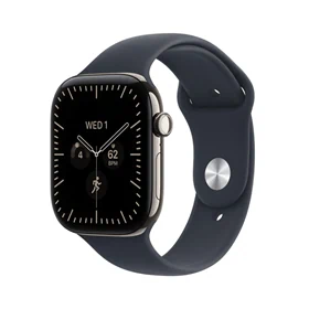 יבואן רשמי-שעון חכם Apple Watch Series 12 46mm Titanium Case Rubber Sport Band GPS + Cellular