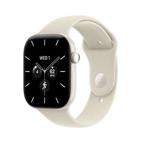 יבואן רשמי-שעון חכם Apple Watch Series 12 42mm Pearl Ceramic Case with Sand Sport Band GPS + Cellular