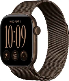 יבואן רשמי-שעון חכם Apple Watch Series 12 46mm Dark Bronze Aluminium Case with Dark Bronze Milanese Loop GPS + Cellular MKDG4ZR/A