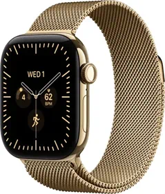 יבואן רשמי-שעון חכם Apple Watch Series 12 42mm Radiant Titanium Case with Radiant Milanese Loop GPS + Cellular
