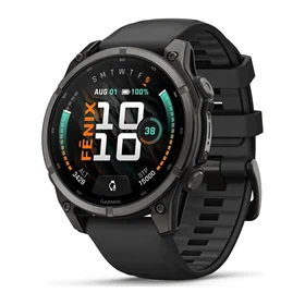 יבואן רשמי-שעון ספורט Garmin fēnix 9 47mm Titanium with Pebble Gray Silicone Band  010-04762-11H