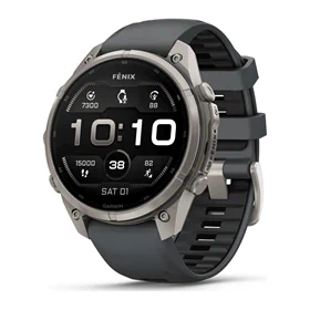 יבואן רשמי-שעון ספורט Garmin fēnix 9 Pro inReach 47mm Titanium with graphite/black silicone band 010-04336-26H