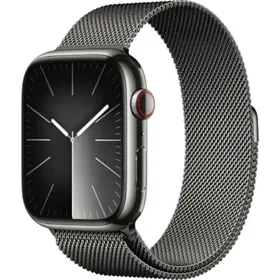 יבואן רשמי-שעון חכם Apple Watch Series 9 45mm Stainless Steel Case Milanese Loop GPS + Cellular