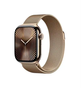 יבואן רשמי-שעון חכם Apple Watch Series 10 42mm Titanium Case Milanese Loop Band GPS + Cellular​