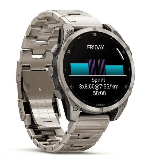 יבואן רשמי-שעון ספורט Garmin Fenix 8 Sapphire Titanium 47mm 010-02904-40H