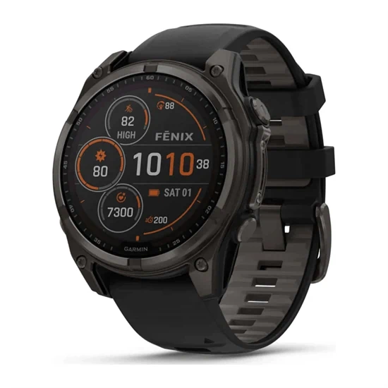 יבואן רשמי-שעון ספורט Garmin Fenix 8 Sapphire Solar TITANIUM 47mm 010-02906-21H