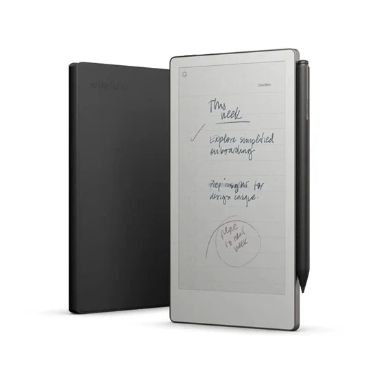 מחברת דיגיטלית Remarkable Paper Pro Move 7.3" with Marker Plus Pen and Book Folio