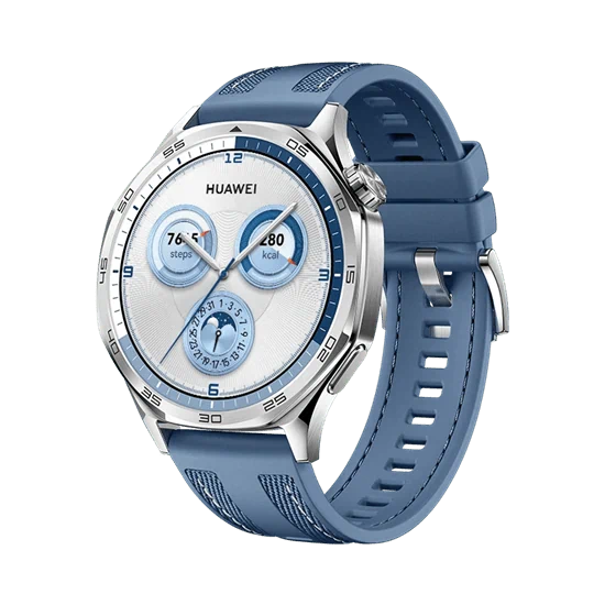 יבואן רשמי-שעון חכם HUAWEI WATCH GT 5 46mm (VLI-B19) Blue Woven Strap