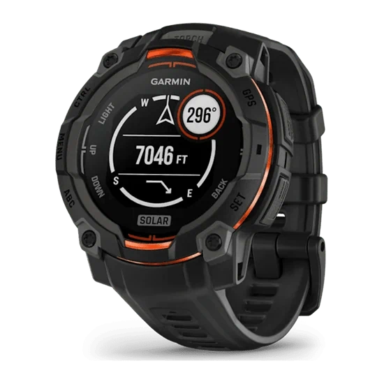 יבואן רשמי-שעון חכם Garmin Instinct 3 Solar 45mm Black Bezel with Black Band
