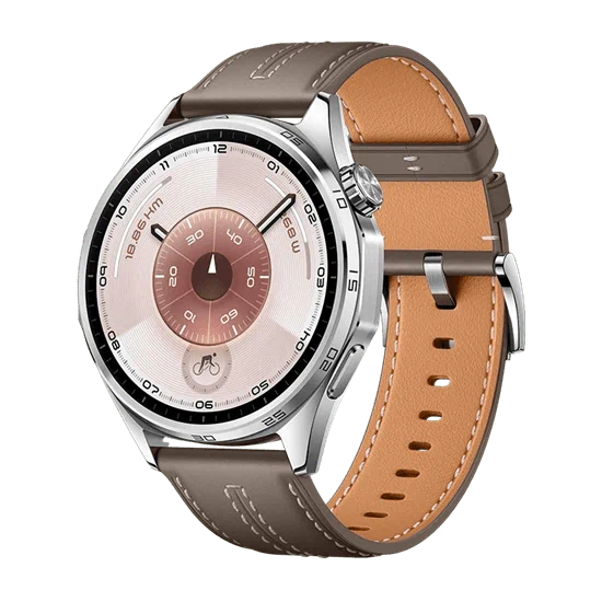 יבואן רשמי-שעון חכם Huawei Watch GT 6 46mm Grey Leather Strap