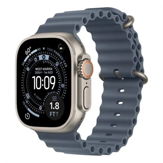 יבואן רשמי-שעון חכם Apple Watch Ultra 3 (2025) GPS +Cellular 49mm Titanium Case with Ocean Band