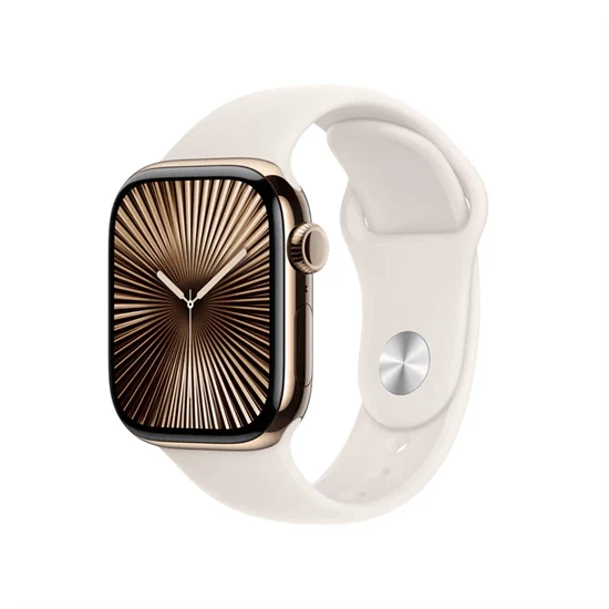 יבואן רשמי-שעון חכם Apple Watch Series 10 42mm Titanium Case Rubber Sport Band GPS + Cellular