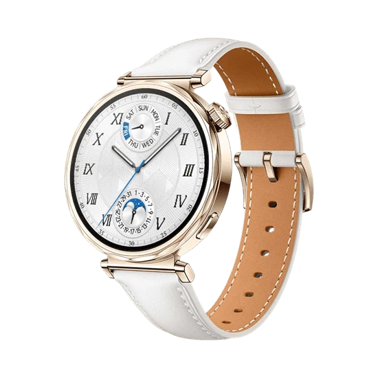 יבואן רשמי-שעון חכם HUAWEI WATCH GT 5 41mm (JNA-B19) White Composite Leather Strap​​