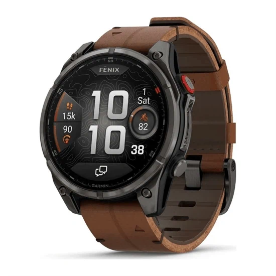 יבואן רשמי-שעון ספורט Garmin Fenix 8 Sapphire Carbon grey DLC titanium 47mm  010-03198-40H