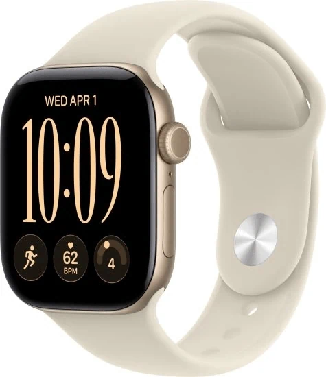 יבואן רשמי-שעון חכם Apple Watch Series 12 46mm Aluminum Case Rubber Sport Band GPS