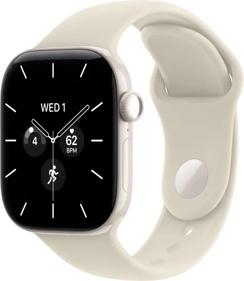 יבואן רשמי-שעון חכם Apple Watch Series 12 42mm Pearl Ceramic Case with Sand Sport Band GPS + Cellular