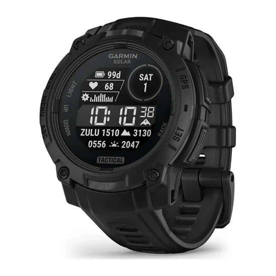 יבואן רשמי-שעון ספורט Garmin Instinct 3 Tactical Edition Solar 45mm Black Bezel with Black Band 010-02934-50H