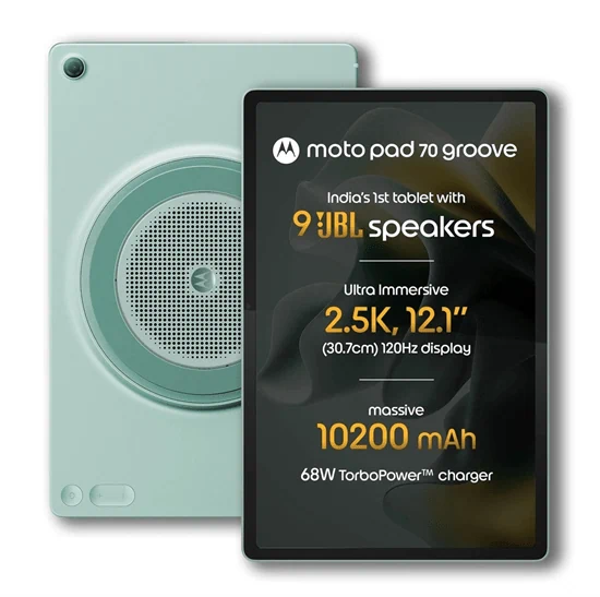 יבואן רשמי-טאבלט Motorola Moto Pad 70 Groove 12.1" 256GB 8Ram Wi-Fi