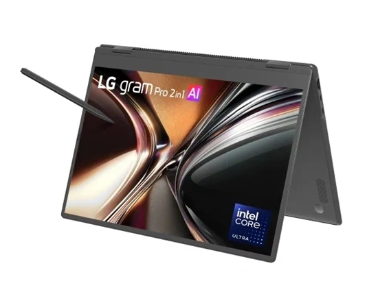 יבואן רשמי-מחשב נייד LG gram Pro 2-in-1 16" CoPilot+Pc Lightweight Dual AI Intel® Core™ Ultra 7 16GB 1TB 16T95TP-K.AA77U1 S-Pen