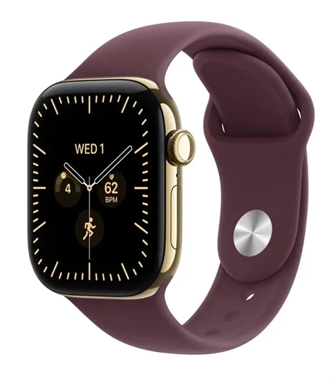 יבואן רשמי-שעון חכם Apple Watch Series 12 42mm Titanium Case Rubber Sport Band GPS + Cellular