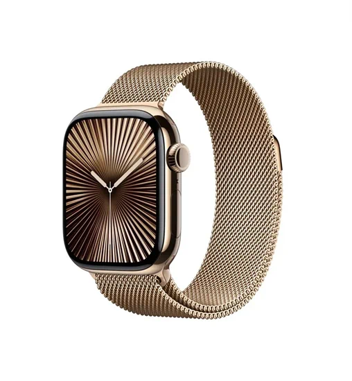 יבואן רשמי-שעון חכם Apple Watch Series 10 42mm Titanium Case Milanese Loop Band GPS + Cellular​